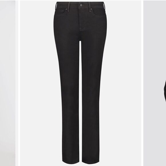 NYDJ Black Marilyn Straight Leg Jeans Denim Size 14 Stretch - Picture 1 of 7